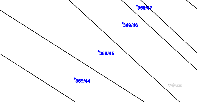 Parcela st. 369/45 v KÚ Čečelice, Katastrální mapa