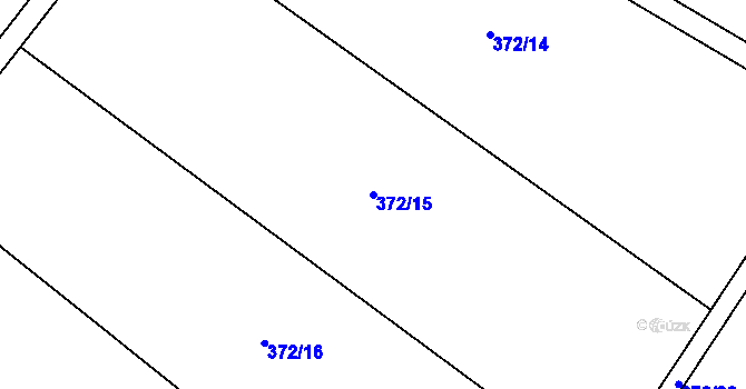 Parcela st. 372/15 v KÚ Čečelice, Katastrální mapa