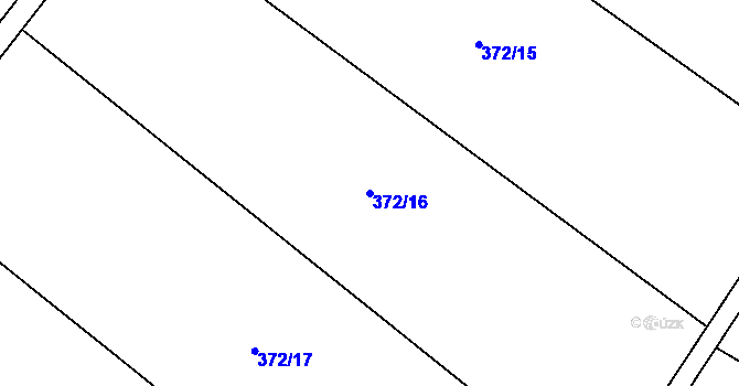 Parcela st. 372/16 v KÚ Čečelice, Katastrální mapa
