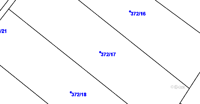Parcela st. 372/17 v KÚ Čečelice, Katastrální mapa