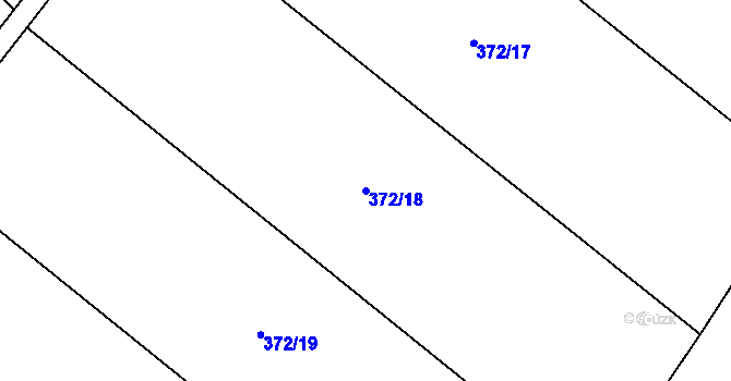 Parcela st. 372/18 v KÚ Čečelice, Katastrální mapa
