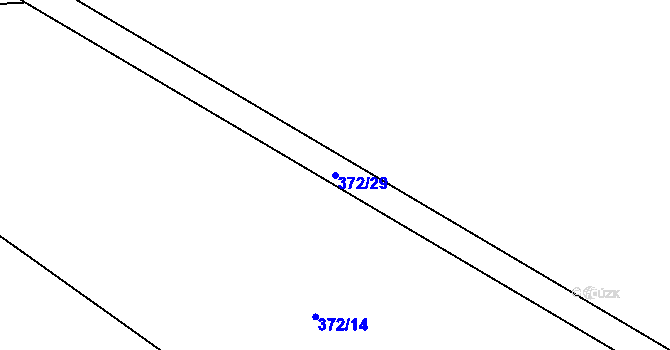 Parcela st. 372/29 v KÚ Čečelice, Katastrální mapa