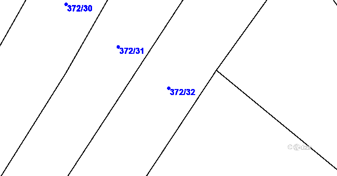 Parcela st. 372/32 v KÚ Čečelice, Katastrální mapa
