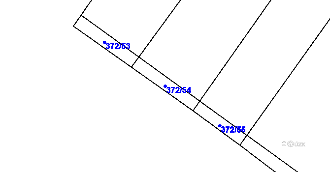 Parcela st. 372/54 v KÚ Čečelice, Katastrální mapa