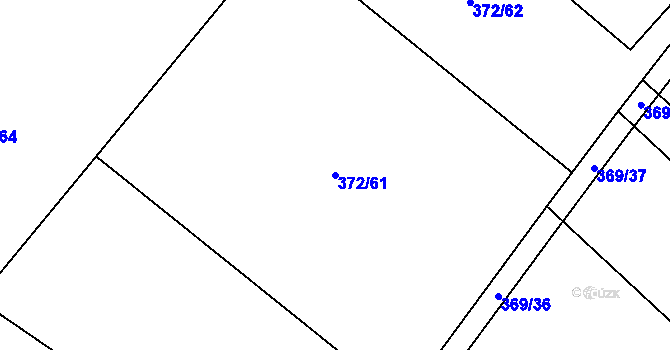 Parcela st. 372/61 v KÚ Čečelice, Katastrální mapa