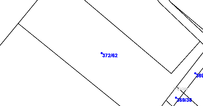 Parcela st. 372/62 v KÚ Čečelice, Katastrální mapa