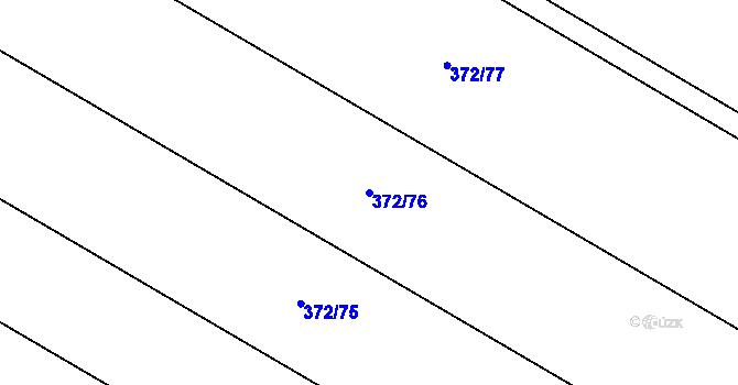 Parcela st. 372/76 v KÚ Čečelice, Katastrální mapa