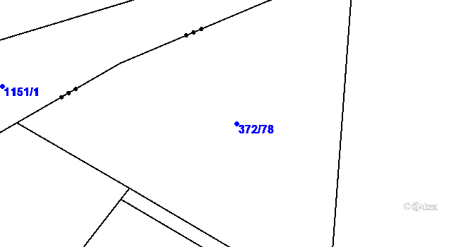 Parcela st. 372/78 v KÚ Čečelice, Katastrální mapa