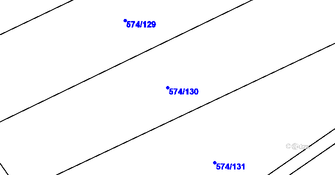 Parcela st. 574/130 v KÚ Čečelice, Katastrální mapa