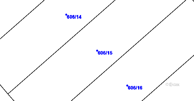 Parcela st. 606/15 v KÚ Čečelice, Katastrální mapa
