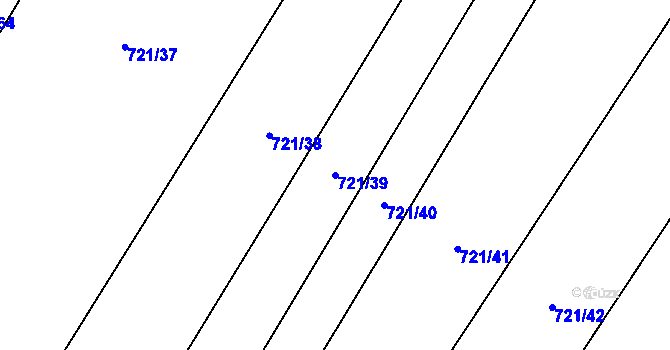 Parcela st. 721/39 v KÚ Čečelice, Katastrální mapa