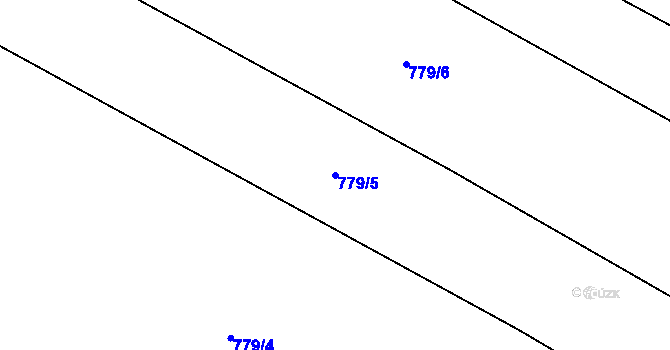 Parcela st. 779/5 v KÚ Čečelice, Katastrální mapa