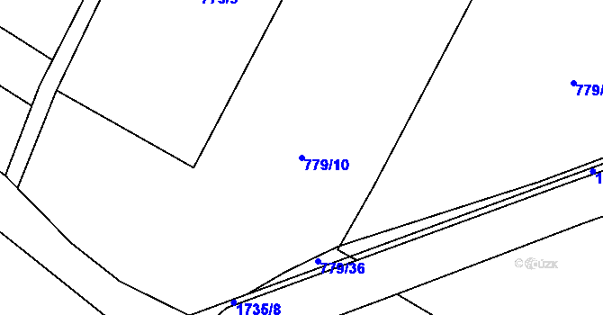 Parcela st. 779/10 v KÚ Čečelice, Katastrální mapa