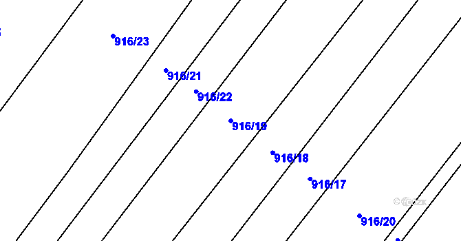 Parcela st. 916/19 v KÚ Čečelice, Katastrální mapa