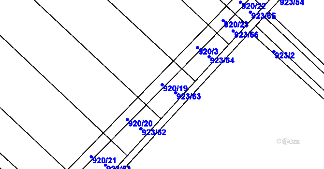Parcela st. 920/19 v KÚ Čečelice, Katastrální mapa