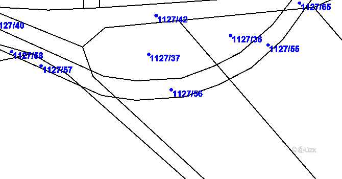 Parcela st. 1127/56 v KÚ Čečelice, Katastrální mapa