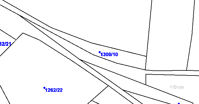 Parcela st. 1300/10 v KÚ Čečelice, Katastrální mapa