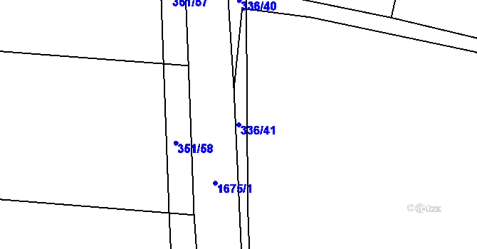 Parcela st. 336/41 v KÚ Čečelice, Katastrální mapa