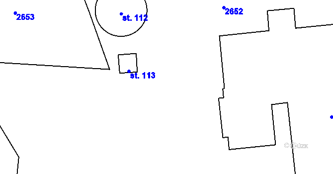 Parcela st. 602/7 v KÚ Čečelovice, Katastrální mapa