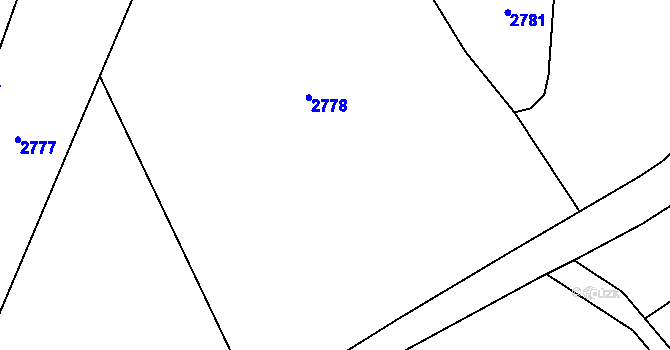 Parcela st. 707/14 v KÚ Čečelovice, Katastrální mapa