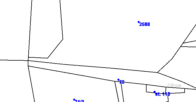 Parcela st. 79/5 v KÚ Čečelovice, Katastrální mapa