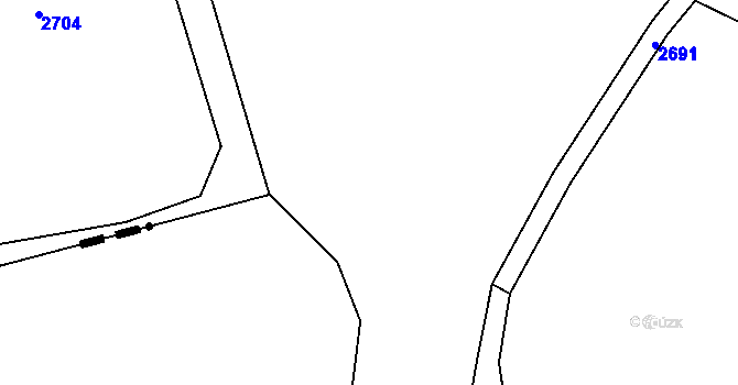Parcela st. 2150/12 v KÚ Čečelovice, Katastrální mapa