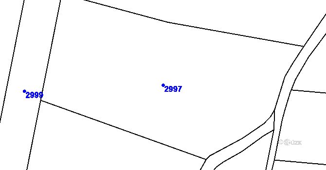 Parcela st. 2997 v KÚ Čečelovice, Katastrální mapa