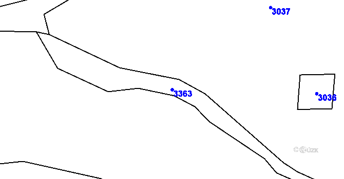 Parcela st. 3363 v KÚ Čečelovice, Katastrální mapa