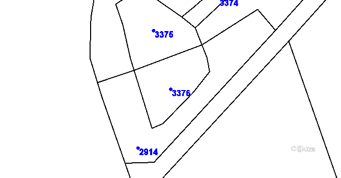 Parcela st. 3376 v KÚ Čečelovice, Katastrální mapa