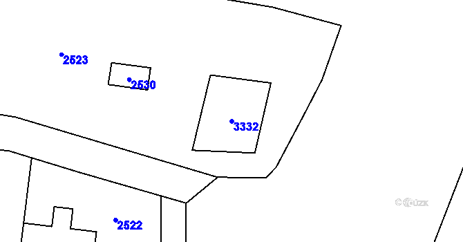 Parcela st. 3332 v KÚ Čečelovice, Katastrální mapa