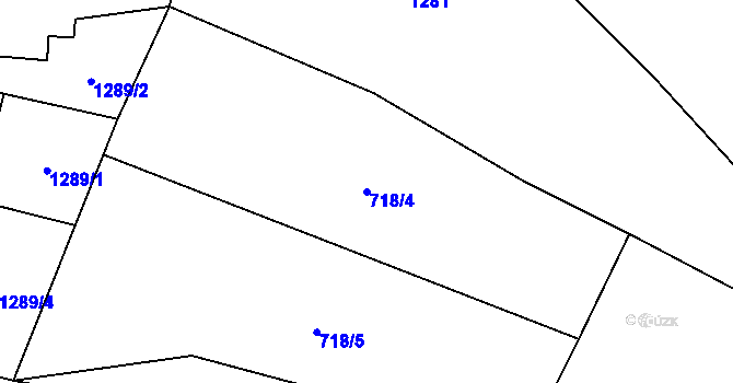 Parcela st. 718/4 v KÚ Čečovice, Katastrální mapa