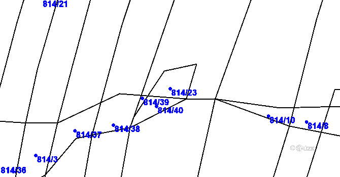 Parcela st. 814/23 v KÚ Čečovice, Katastrální mapa