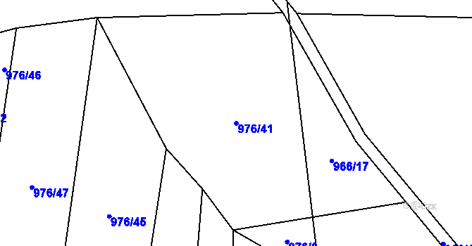 Parcela st. 976/41 v KÚ Čečovice, Katastrální mapa