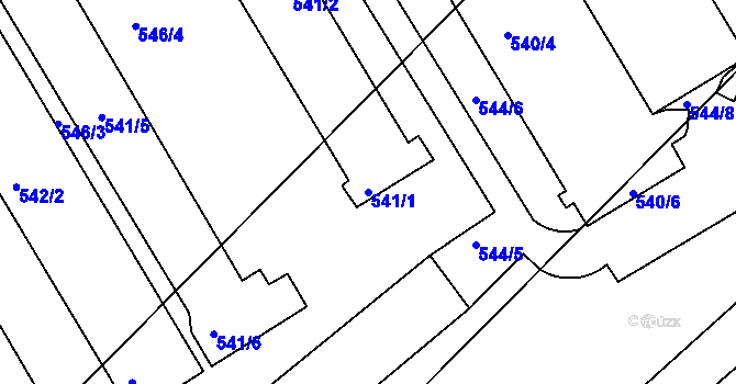 Parcela st. 541/1 v KÚ Čehovice, Katastrální mapa