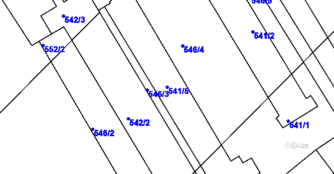 Parcela st. 541/5 v KÚ Čehovice, Katastrální mapa