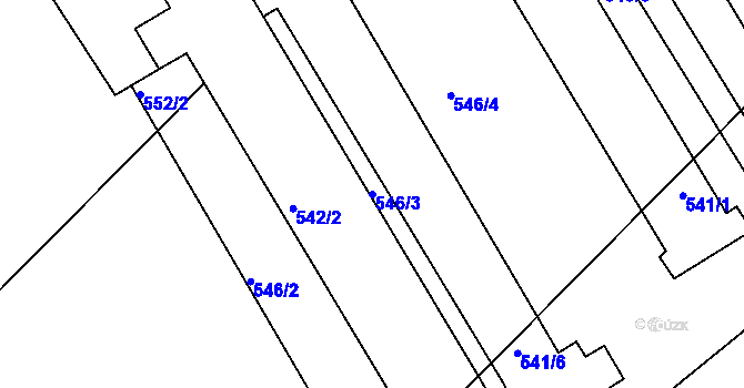 Parcela st. 546/3 v KÚ Čehovice, Katastrální mapa