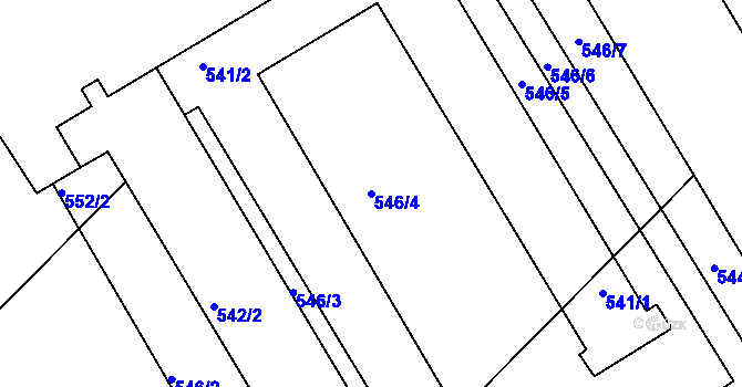 Parcela st. 546/4 v KÚ Čehovice, Katastrální mapa