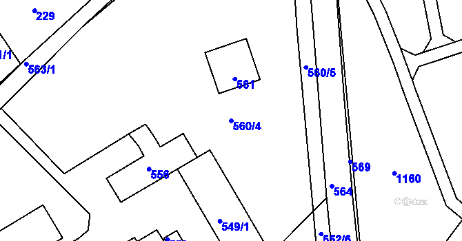 Parcela st. 560/4 v KÚ Čehovice, Katastrální mapa