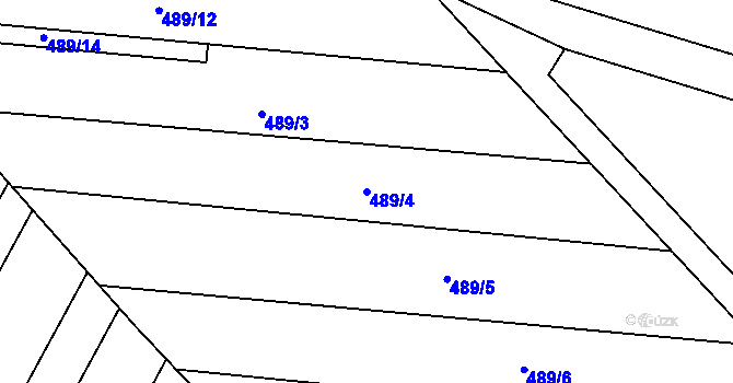 Parcela st. 489/4 v KÚ Čechovice, Katastrální mapa