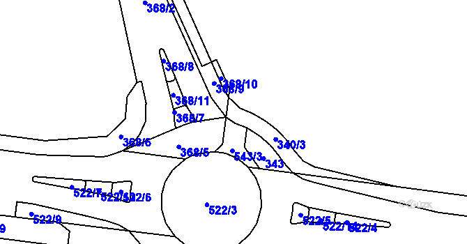 Parcela st. 543/5 v KÚ Čechovice u Prostějova, Katastrální mapa
