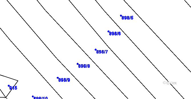 Parcela st. 898/7 v KÚ Čechtice, Katastrální mapa
