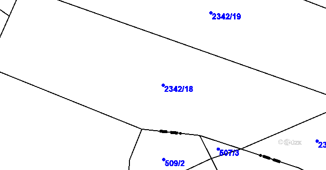 Parcela st. 2342/18 v KÚ Čechtice, Katastrální mapa