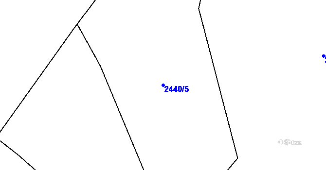Parcela st. 2440/5 v KÚ Čechtice, Katastrální mapa