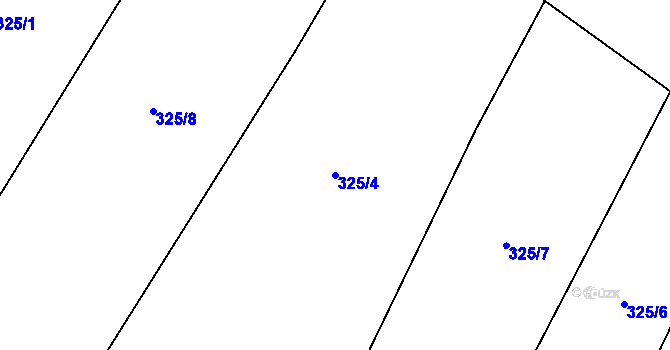 Parcela st. 325/4 v KÚ Čechtín, Katastrální mapa