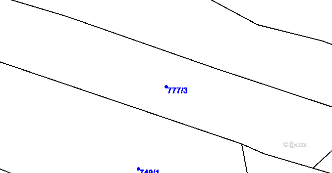 Parcela st. 777/3 v KÚ Čechtín, Katastrální mapa