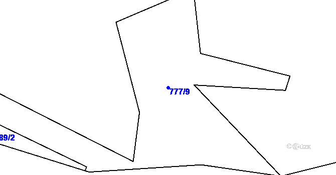 Parcela st. 777/9 v KÚ Čechtín, Katastrální mapa