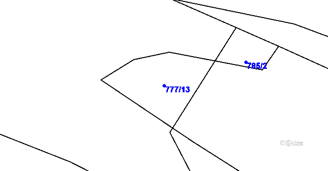 Parcela st. 777/13 v KÚ Čechtín, Katastrální mapa
