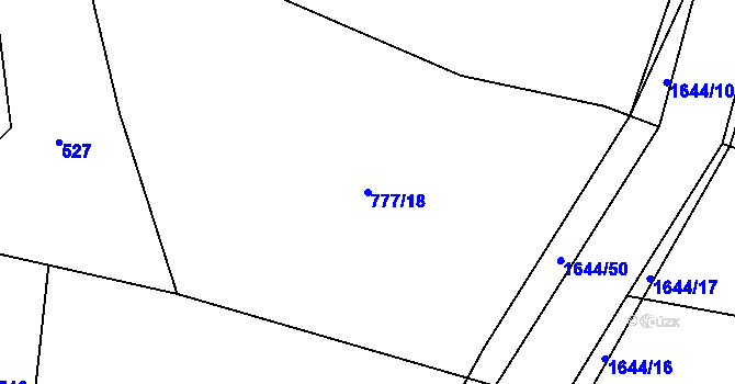 Parcela st. 777/18 v KÚ Čechtín, Katastrální mapa