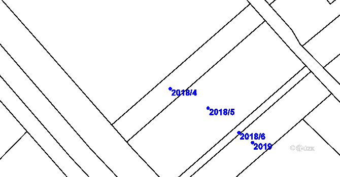 Parcela st. 2018/4 v KÚ Čechy pod Kosířem, Katastrální mapa