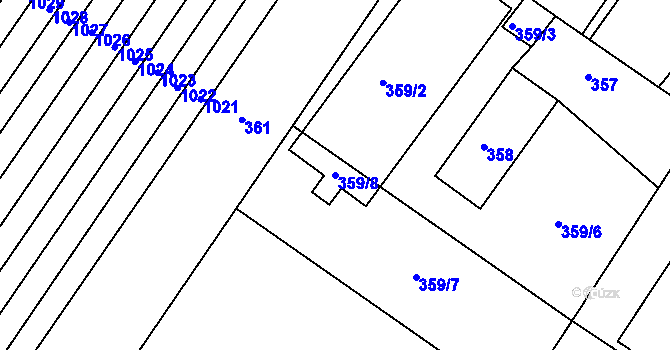 Parcela st. 359/8 v KÚ Čejč, Katastrální mapa